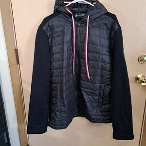 Horseshoe Casino Hammond Jacket Mens M Black Hooded Full Zip Quilted